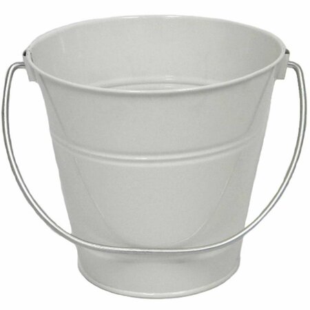 ITALIA 7.5 x 7.5 In. White Metal Bucket, 6PK 10303